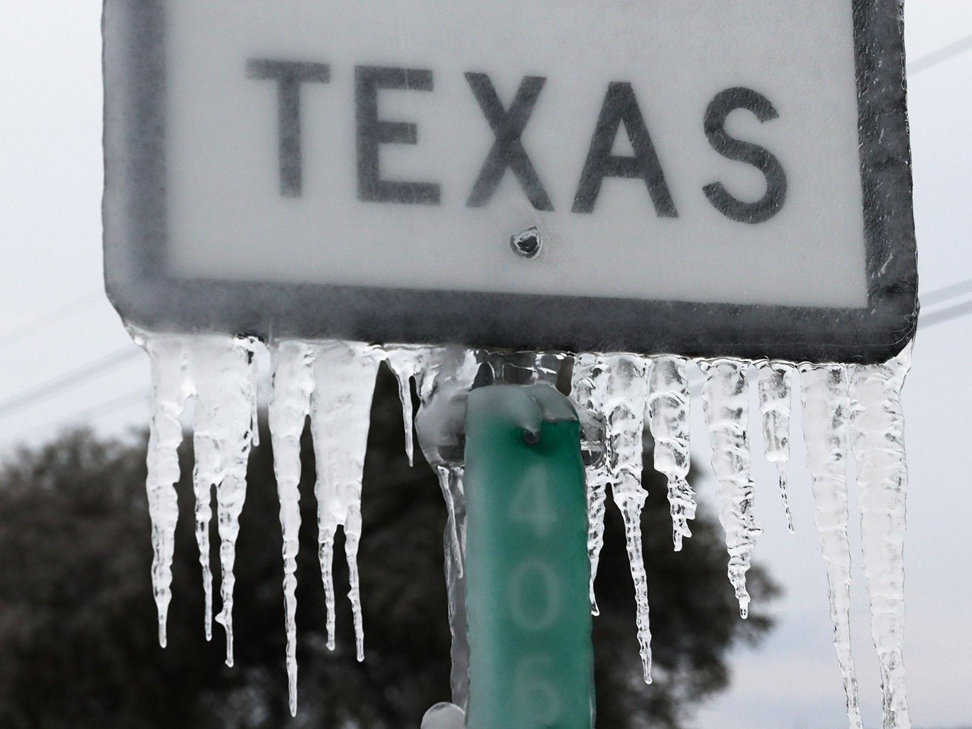 Texas icicle sign