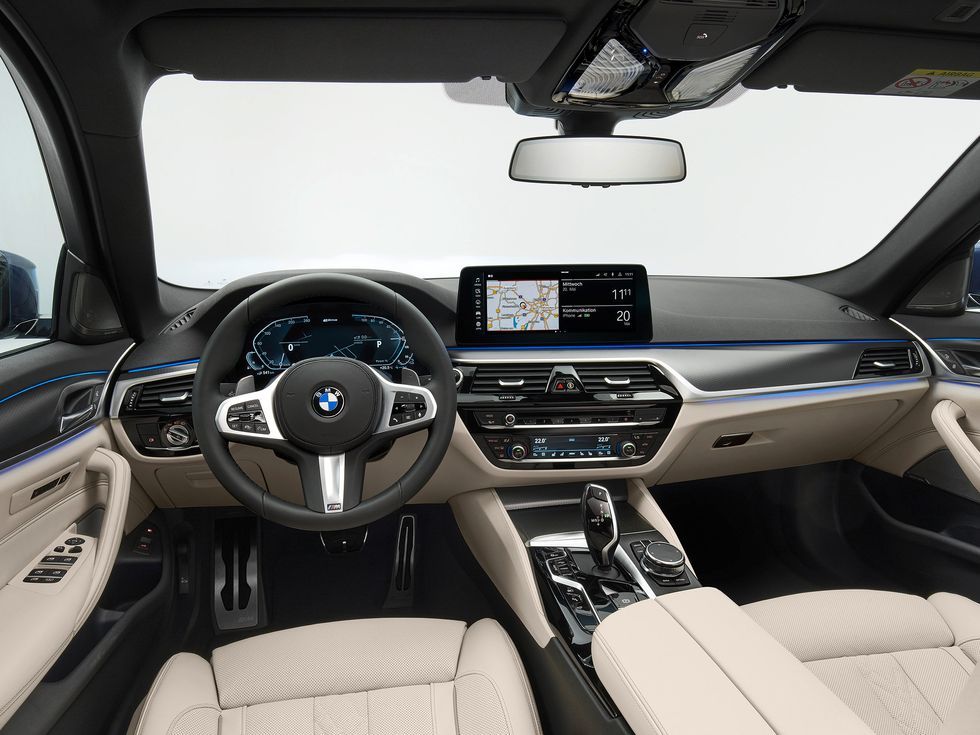 2021 BMW 5 Series sedan interior