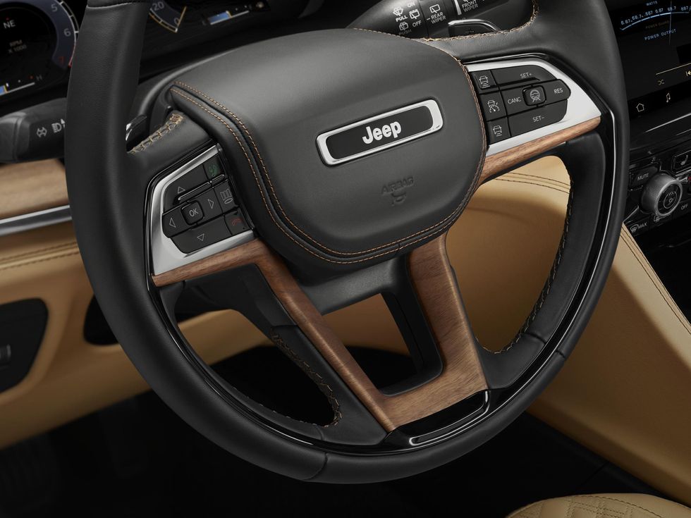 2021 Jeep Grand Cherokee L Summit Reserve: Interior Design wheel wood oak steering