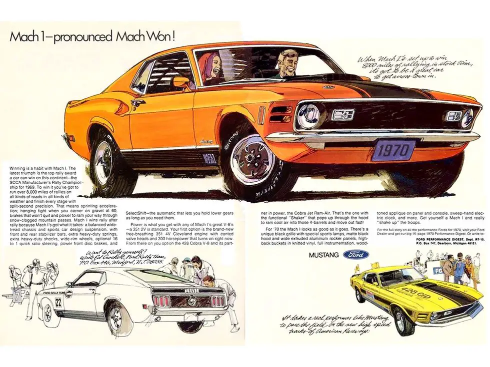 Mustang Mach 1 Advertising