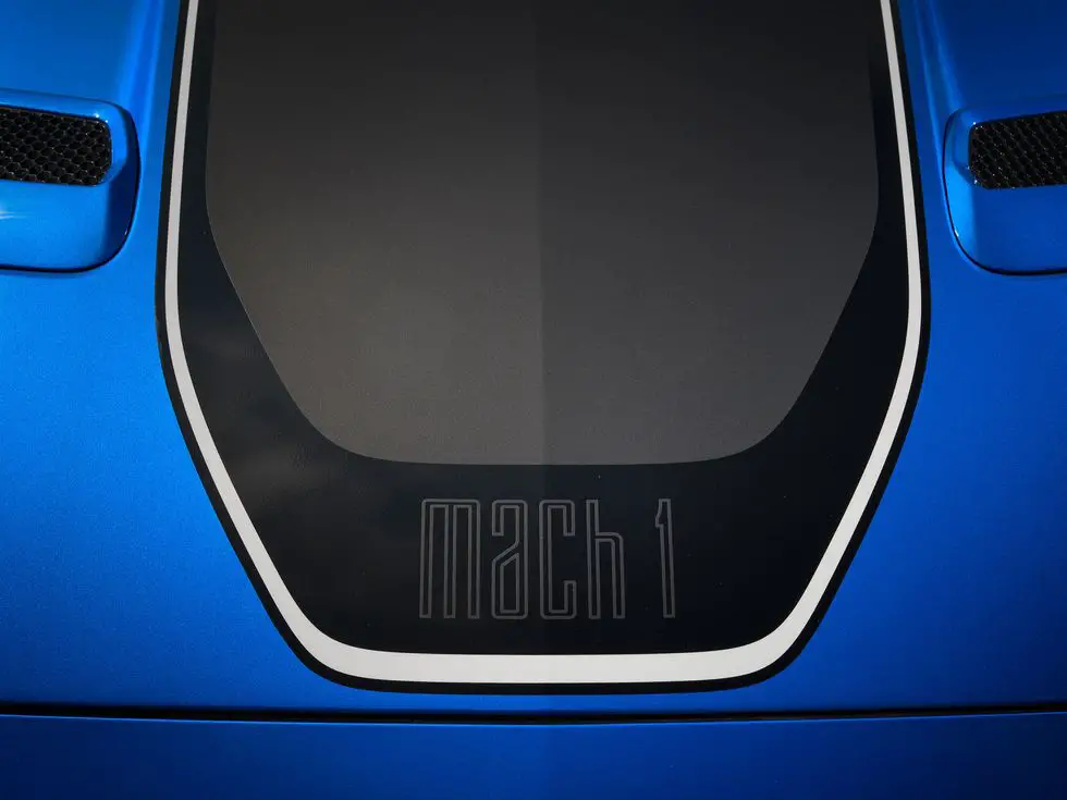 2021 Ford Mustang Mach 1 logo hood