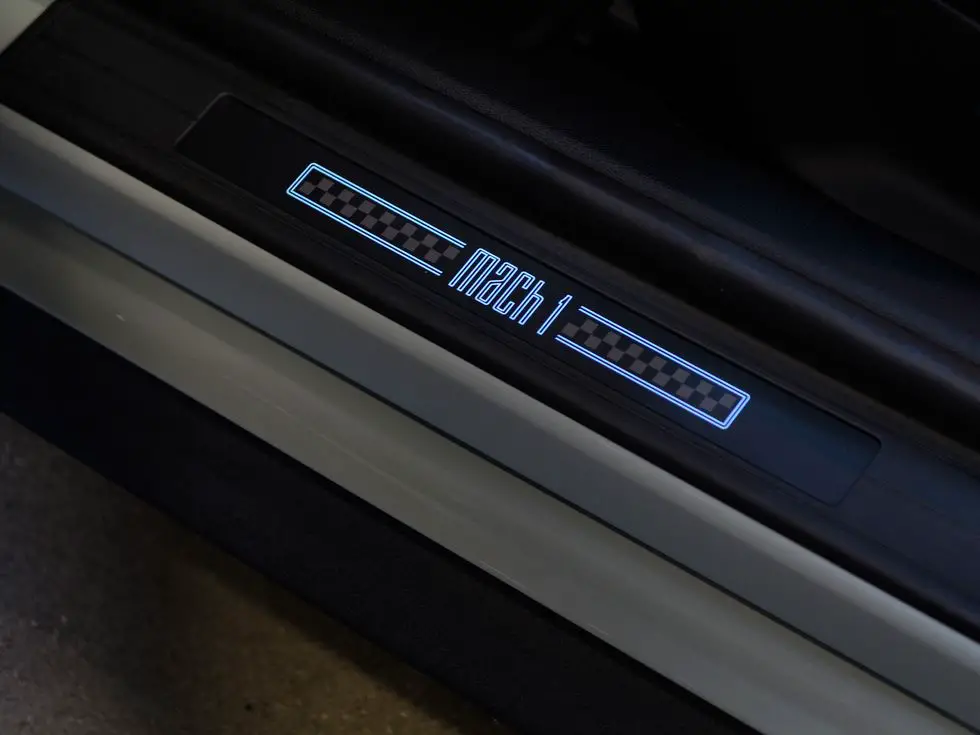 2021 Ford Mustang Mach 1 logo sill plate illuminated