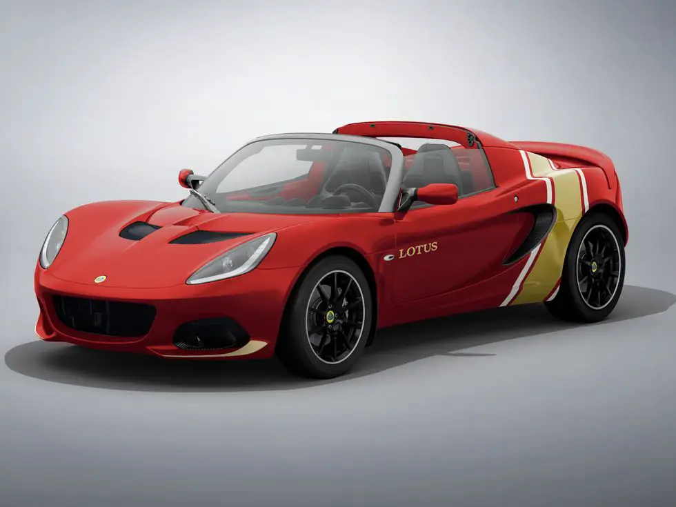 ​Lotus Elise Classic Heritage Edition: Red, White, and Gold