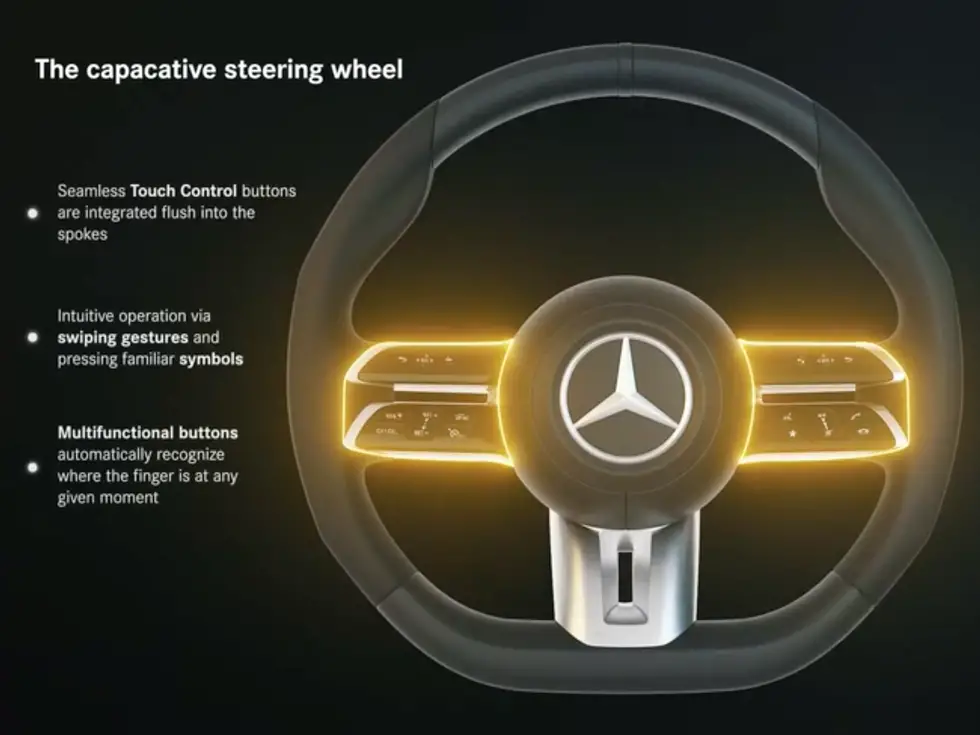 2021 Mercedes-Benz E-Class's MBUX steering wheel