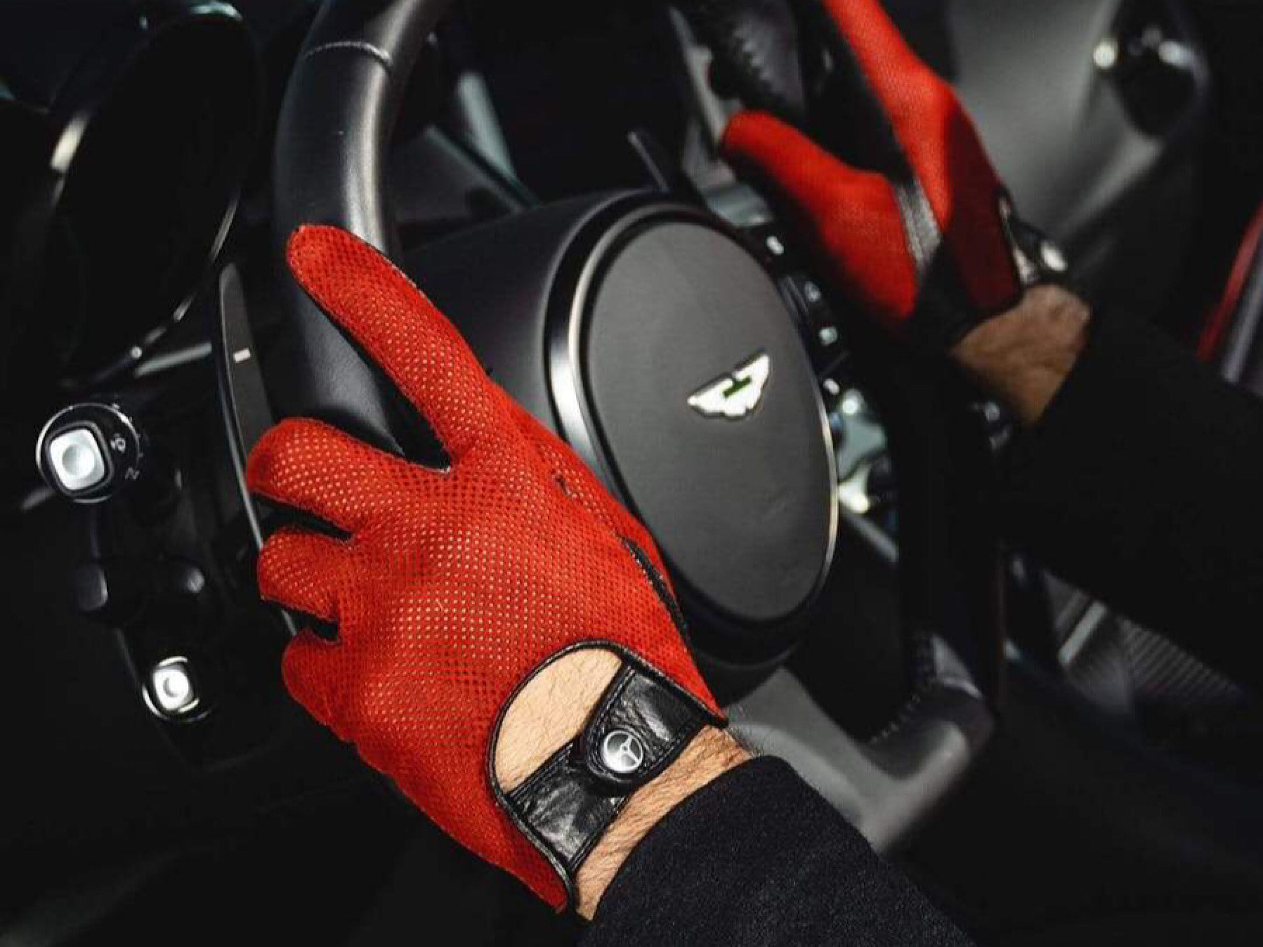 The Outlierman Aston Martin driving gloves