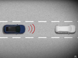 Hyundai's automatic emergency braking technology senses if a crash is imminent and works to avoid the collision.