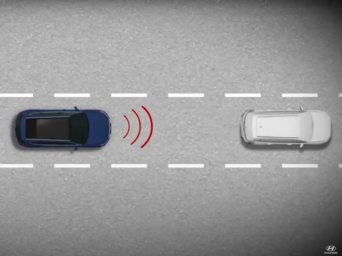 Hyundai's automatic emergency braking technology senses if a crash is imminent and works to avoid the collision.