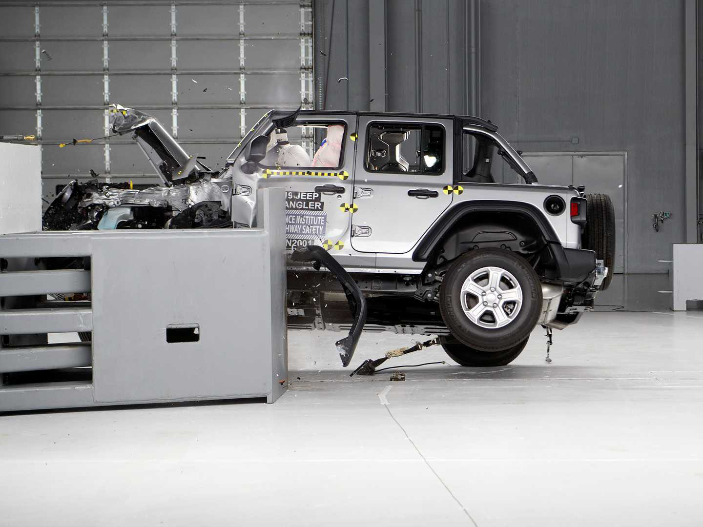 The Jeep Wrangler tipped twice in crash testing.