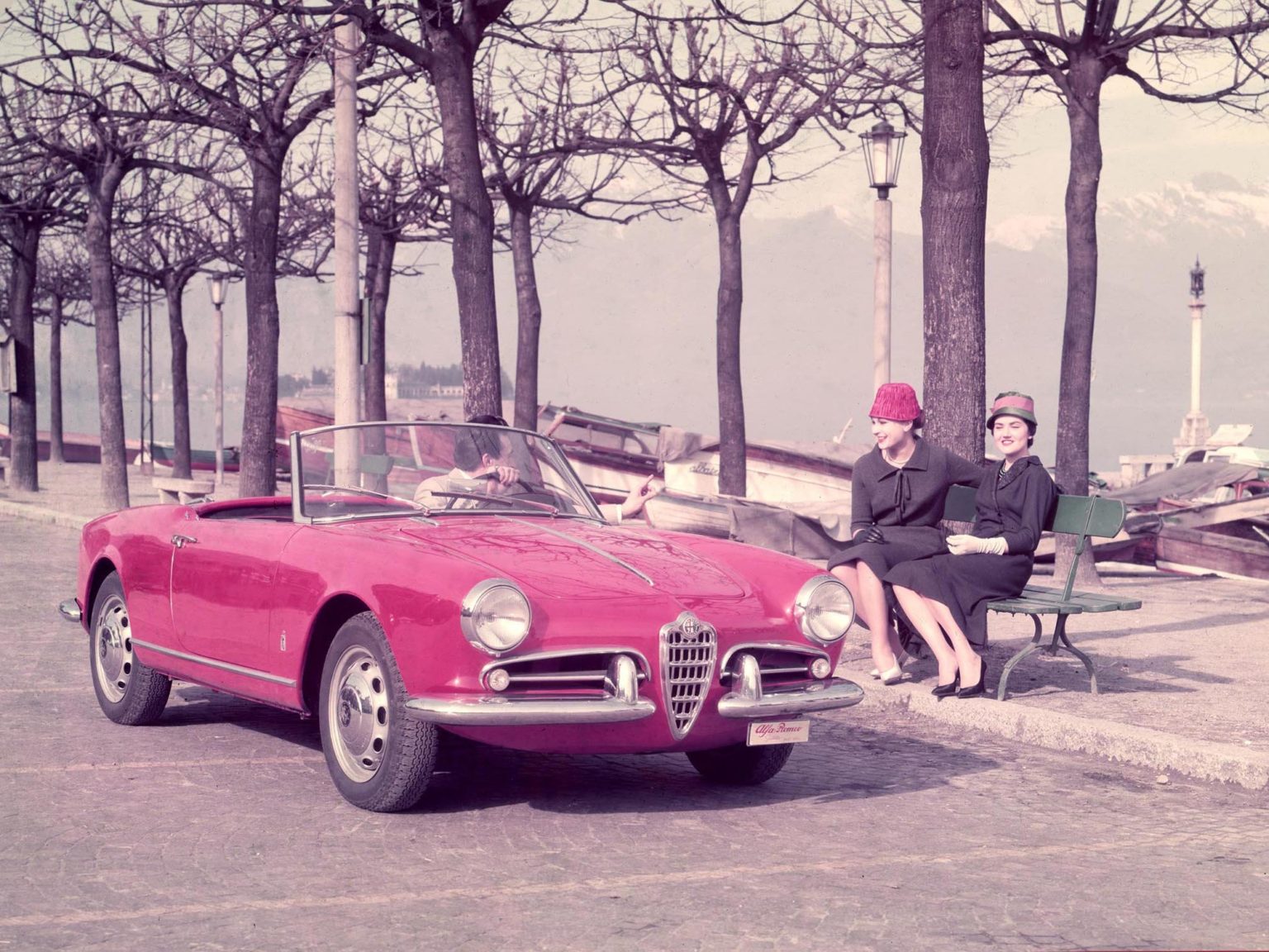 The Alfa Romeo 1660 Spider was launched in the U.S. in 1966.