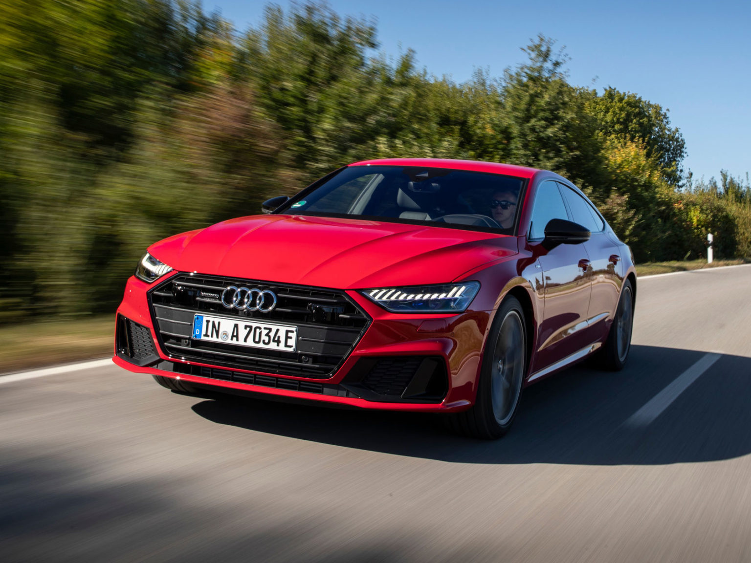 The Audi A7 will be available later this year in a plug-in hybrid format.