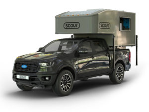 The Scout Yoho is a lightweight inn-bed camper option for midsize truck owners,