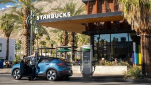 Volvo will install 60 ChargePoint chargers at Starbucks locations in the west and Northwest.