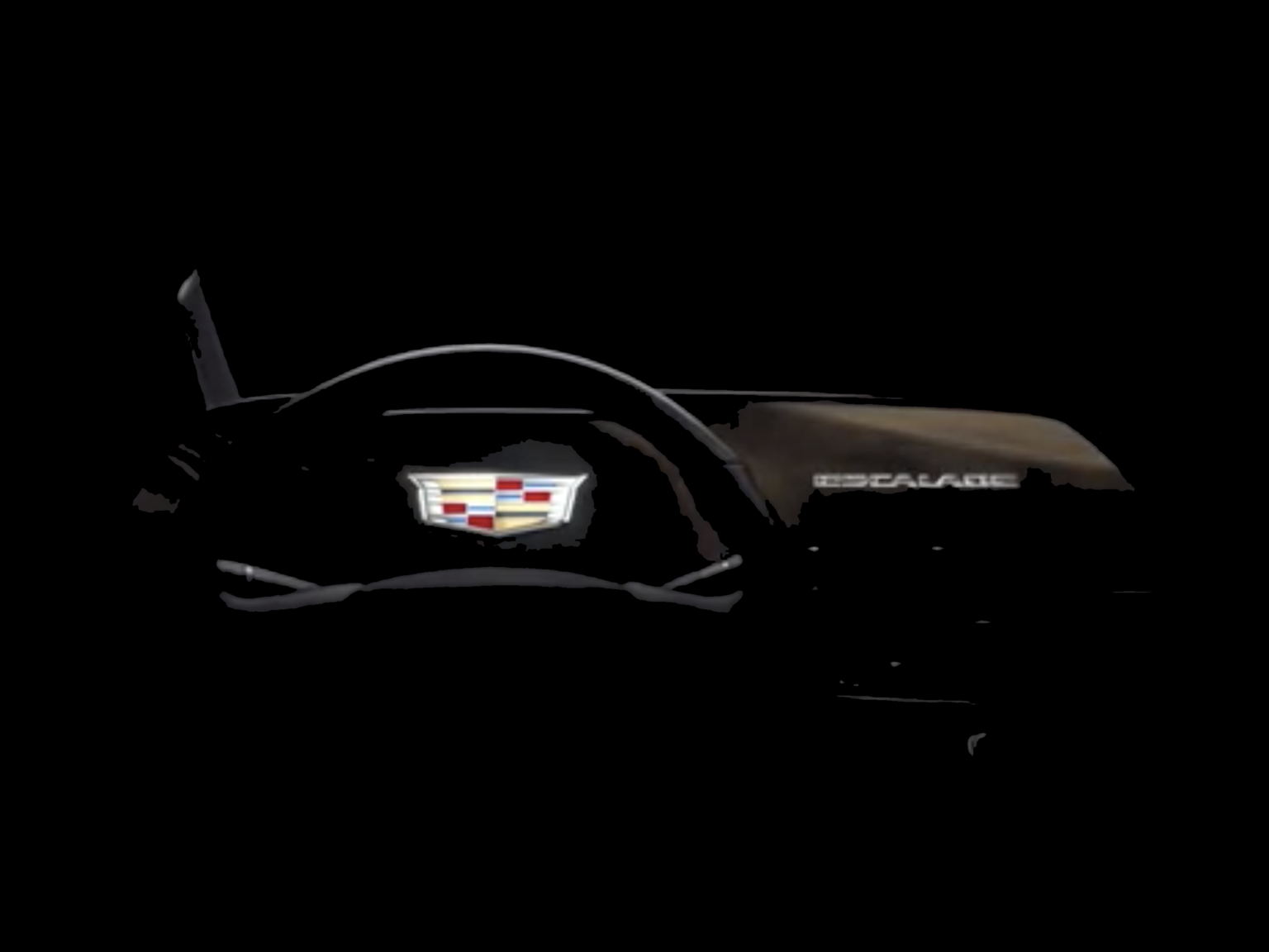 Cadillac teased the curved screen with a short promo video.