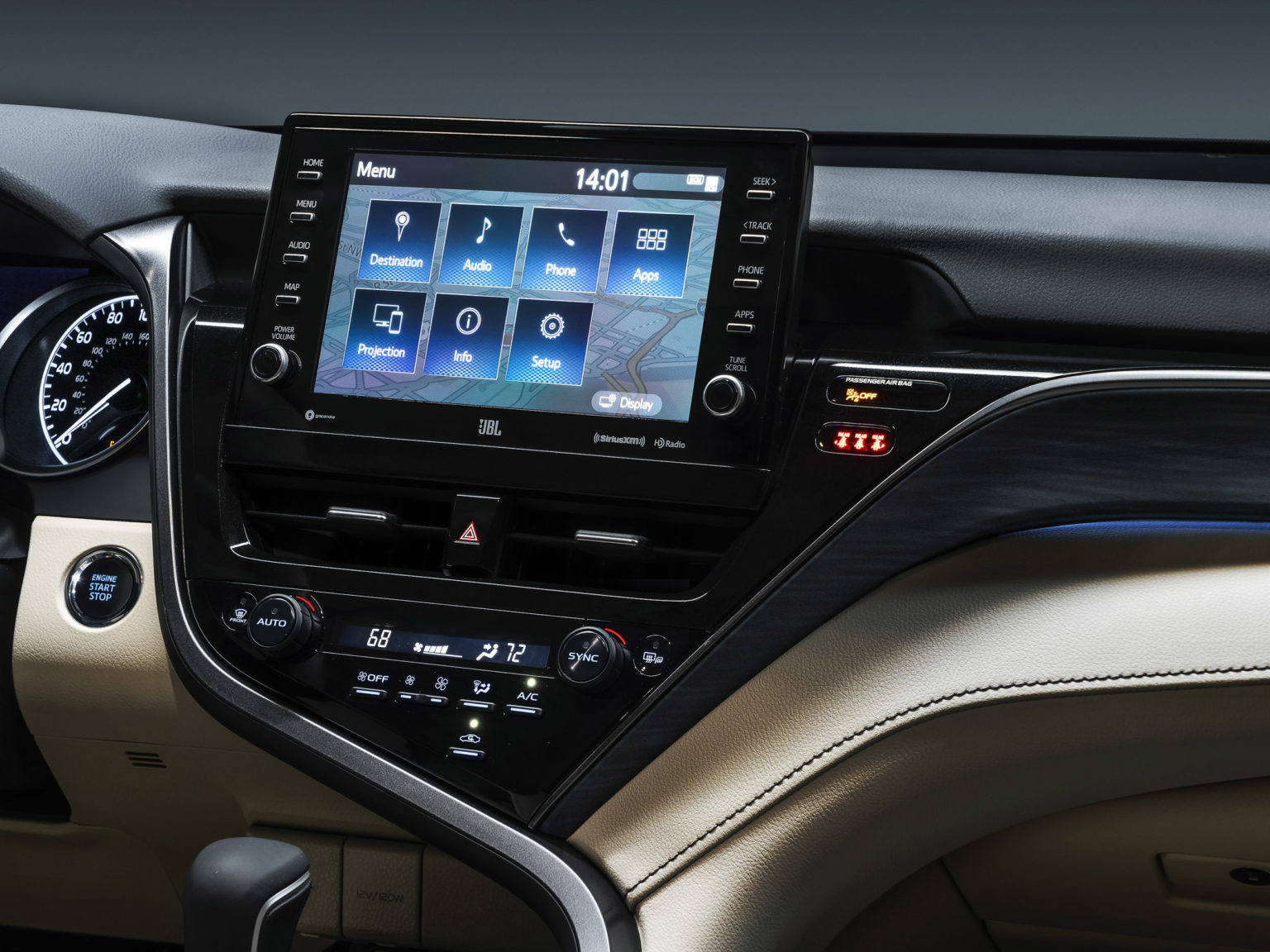 Toyota has given the Camry a new standard 7.0-inch infotainment touch screen.