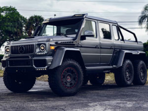 The 2005 G-Wagon has been modified as a 6x6 by aftermarket outfitters.