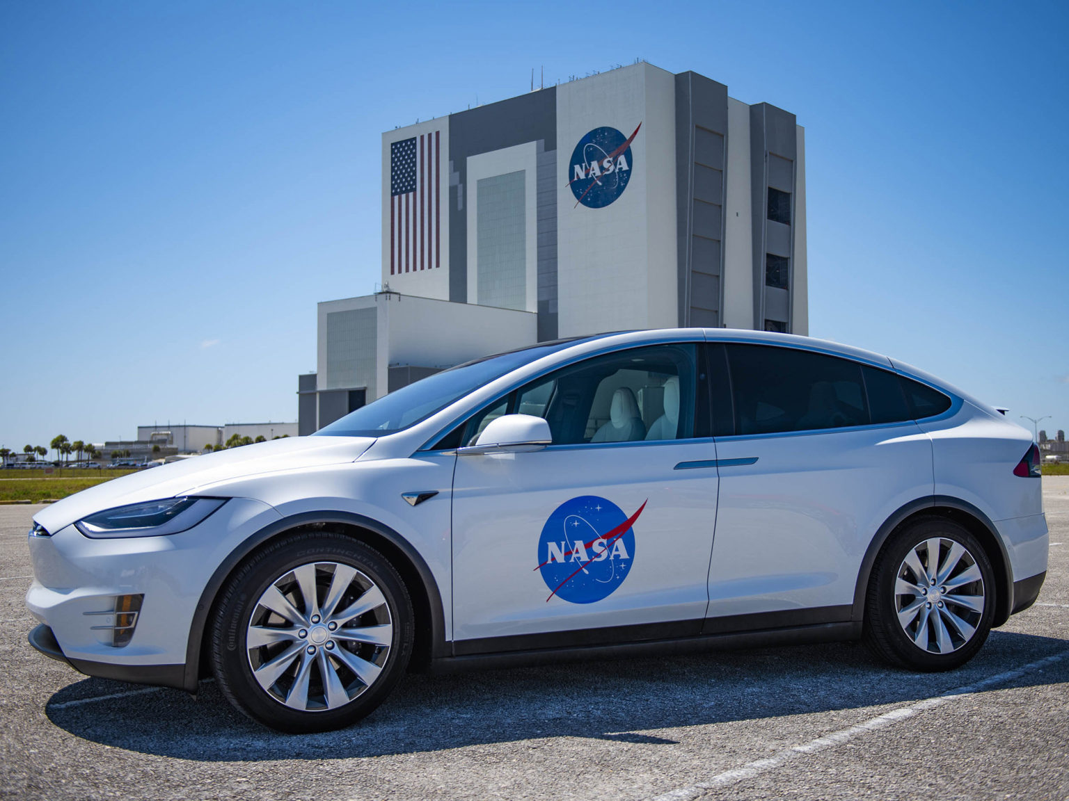 NASA Administrator Jim Bridenstine tweeted this photo on May 13 featuring the Model X at Kennedy Space Center.