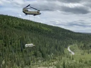 The Alaska Army National Guard removed "Bus 142" from the wilderness this week.