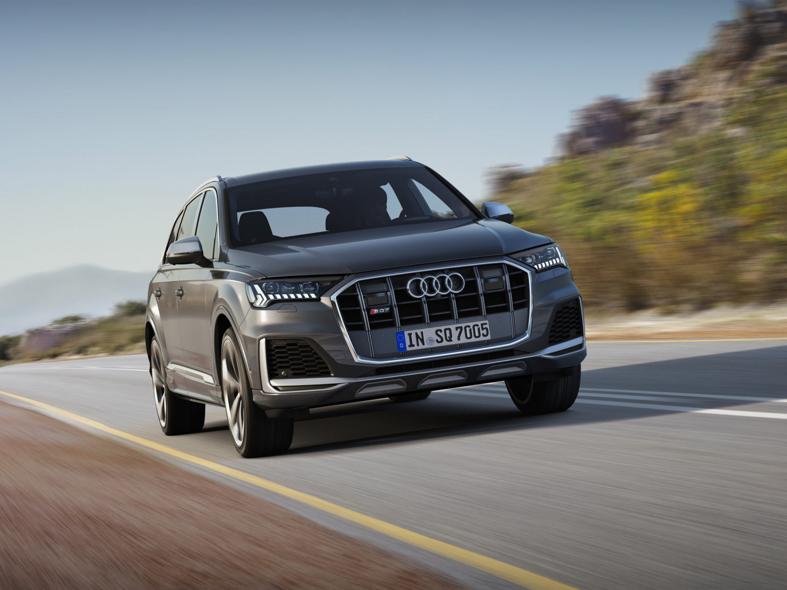 The Audi SQ7 is a sporty take on the three-row SUV.