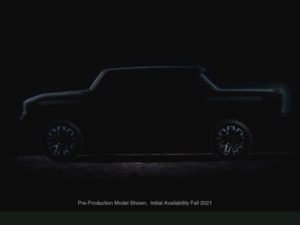 GMC revealed teaser images of the Hummer EV in a new video