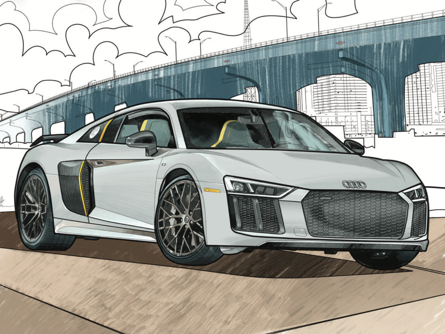Audi is offering an entire coloring book that you can download and enjoy for free.