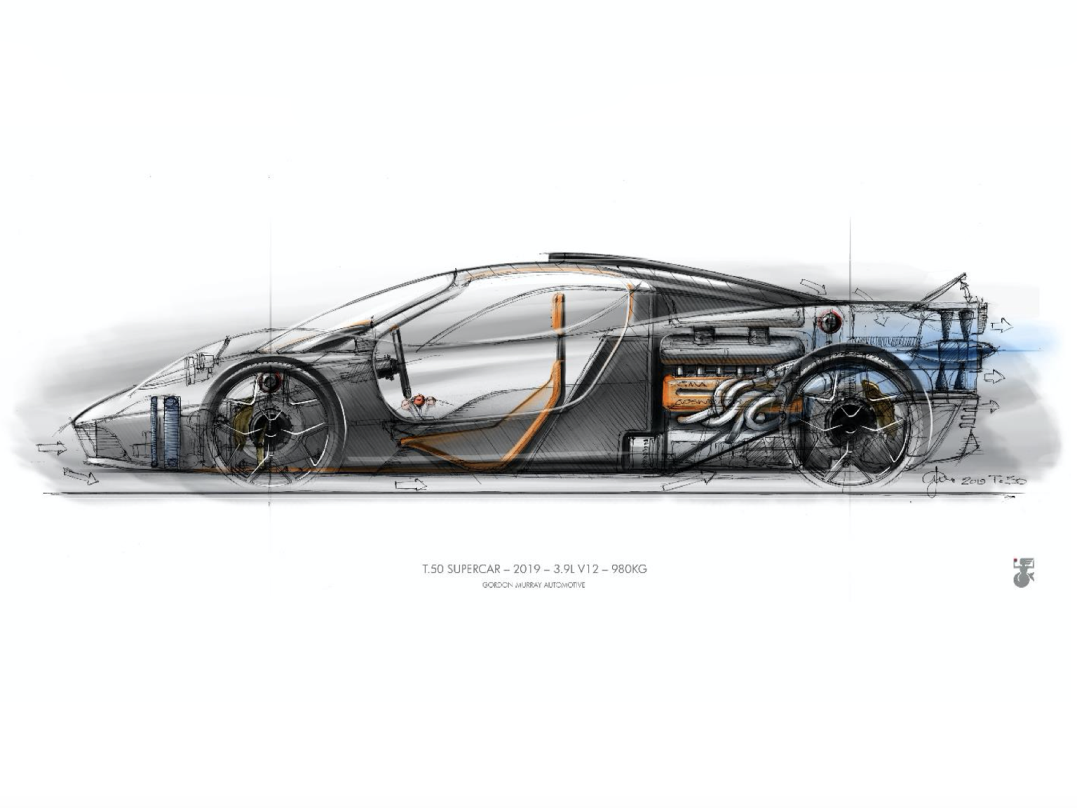 The Gordon Murray Automotive T.50 only weighs 980 kg.