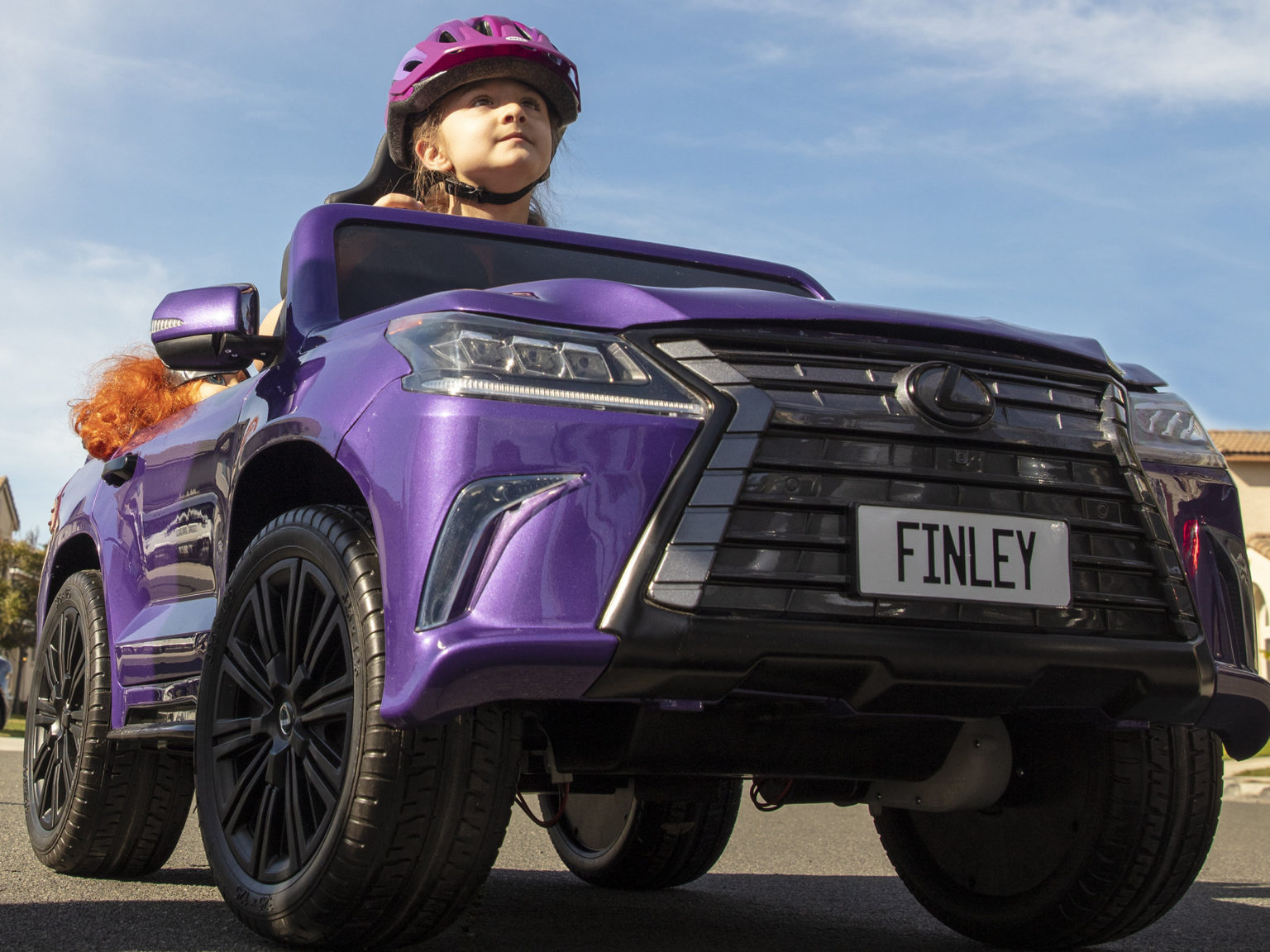 Dreams do come true for one child, who received a fancy new Lexus play car.