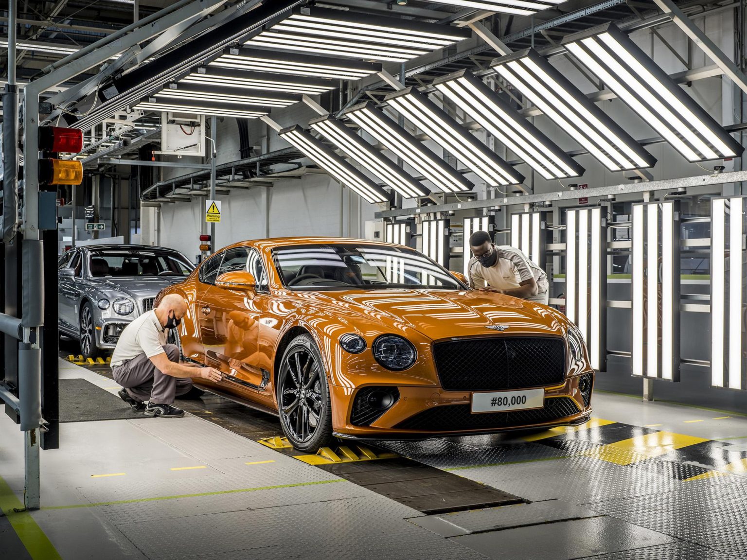 The 80,000th Bentley Continental wears a Flame Orange paint job.