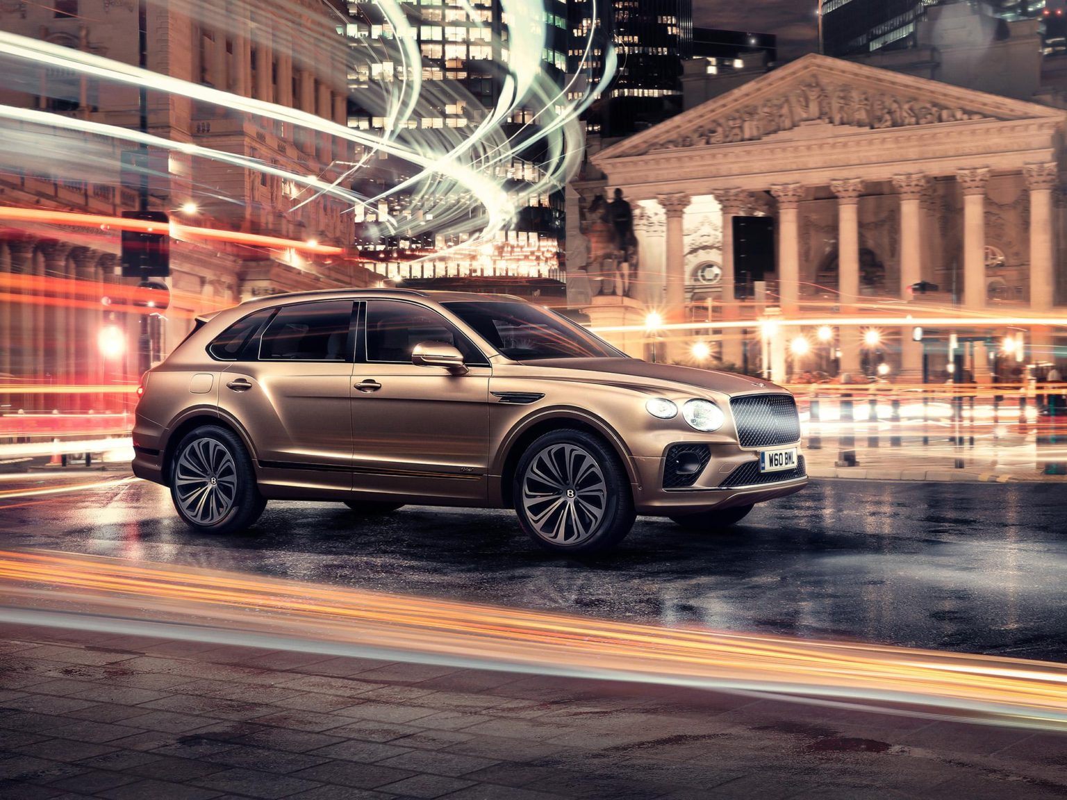 The 2021 Bentley Bentayga Hybrid is a plug-in electric vehicle that utilizes a battery, electric motor, and V6 engine.