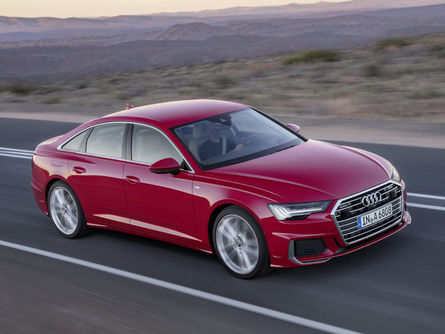 This Audi A6 sports a Red Metallic paint job.