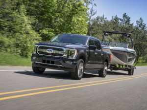 The 2021 Ford F-150 is available with a hybrid powertrain.