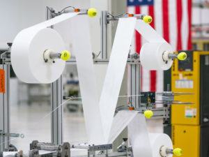 General Motors has stepped in and utilized its Warren transmission plant for face mask production.