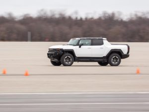 The GMC Hummer EV arrived at GM's Milford Proving Grounds to continue validation tests and will head to northern Michigan to run through the team's grueling winter testing process.