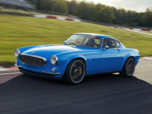 The Volvo P1800 Cyan is a retro take on a vintage 1960s sports car.