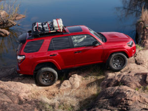 Toyota sells the 4Runner in an available Venture grade, which adds black accents and a handy roof basket.