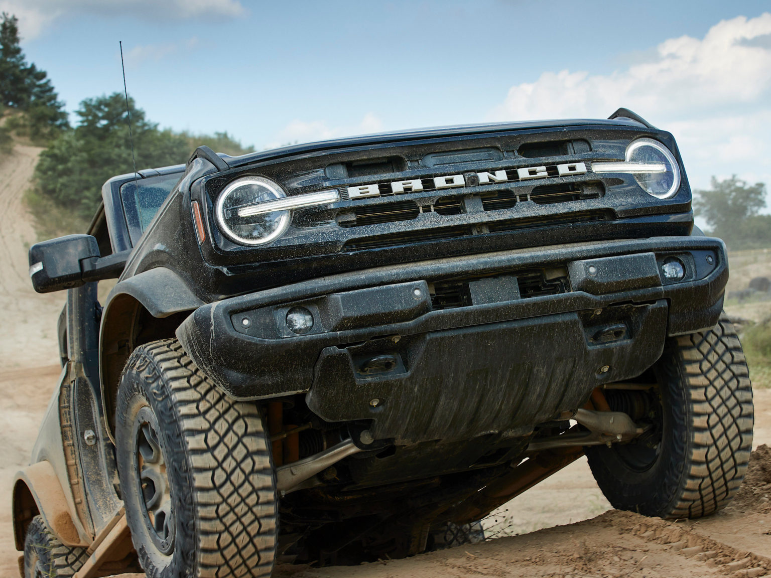 The Ford Bronco got its first test in front of the media during an off-roading day last week.