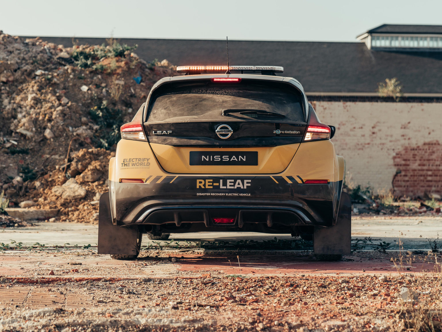 The Nissan Re-Leaf is designed to help in disaster zones.