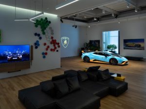 The Lamborghini Lounge NYC opens this spring in Chelsea, Manhattan.