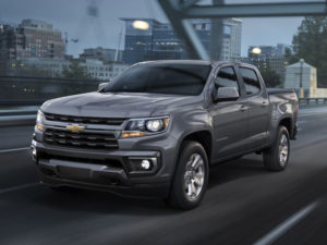 Chevrolet will offer the Colorado in an LT trim level with a body-colored grille midsection..