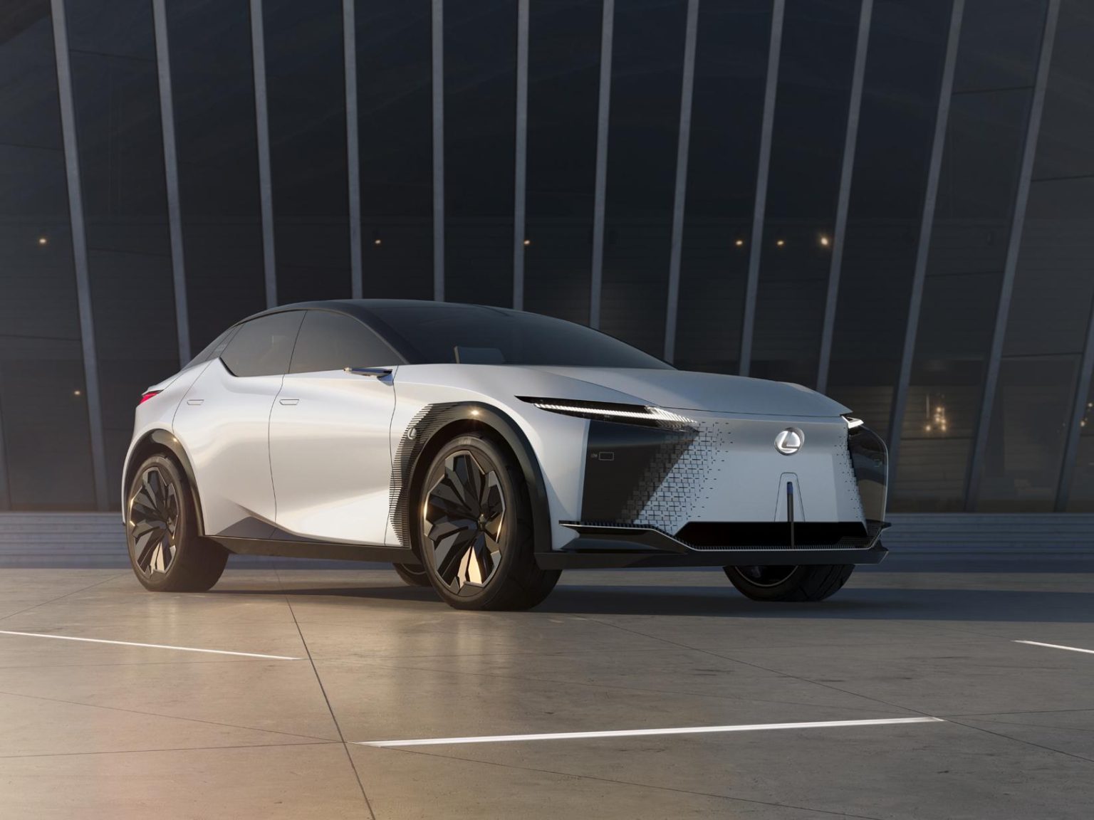 The car incorporates modern and future Lexus design.