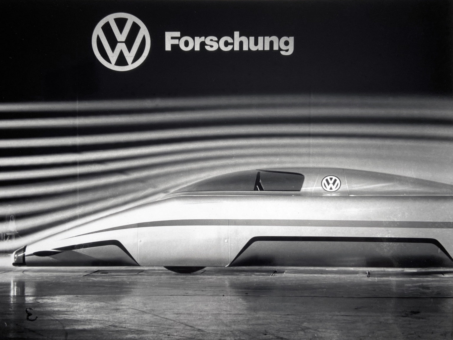 Volkswagen engineers created the unique car to test the limits of aerodynamics.