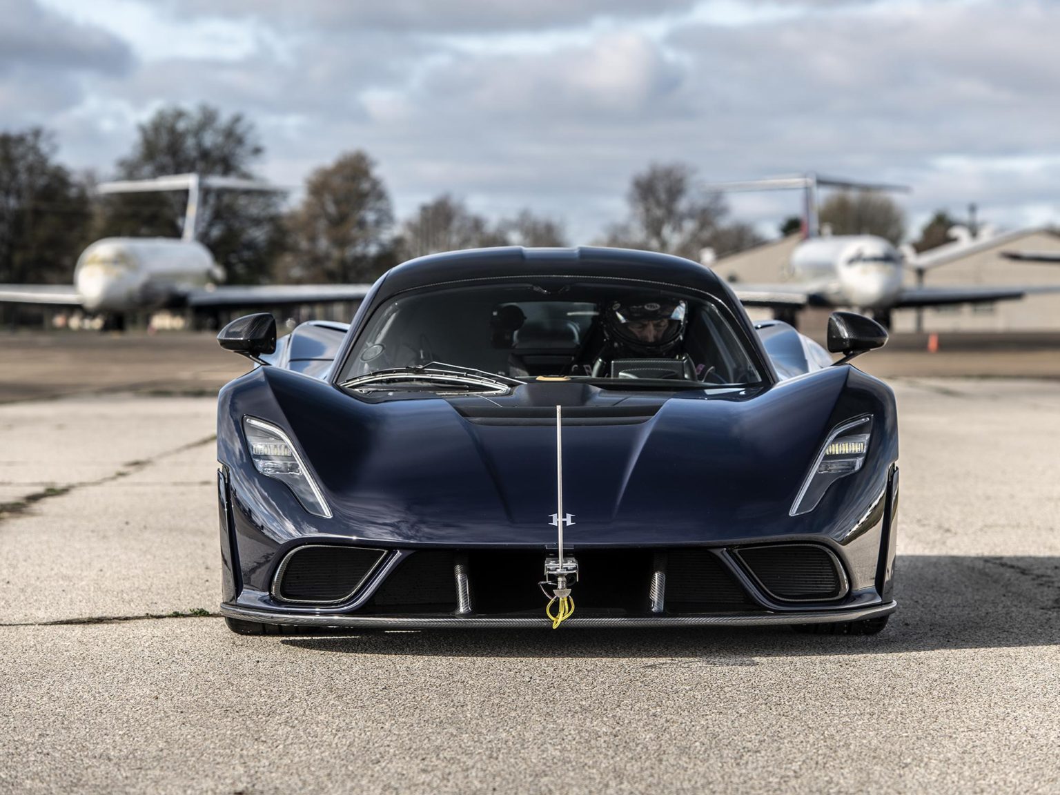 The Hennessey Venom F5 was recently tested at the former Eaker Air Force Base.
