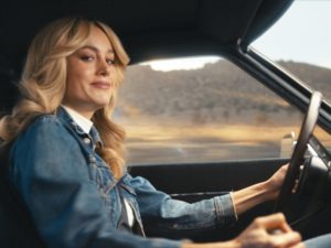 Brie Larson got into costume for an ad celebrating Nissan's history.