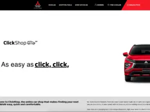 The new ClickShop interface allows customers to shop for and purchase a vehicle online.