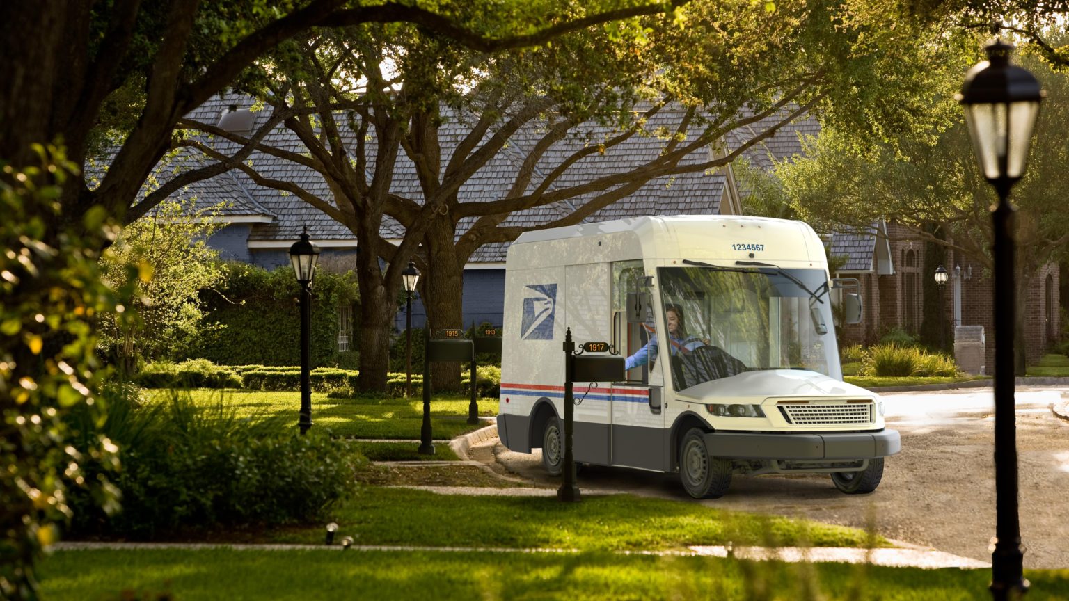 The new mail trucks are scheduled to hit the streets next year.
