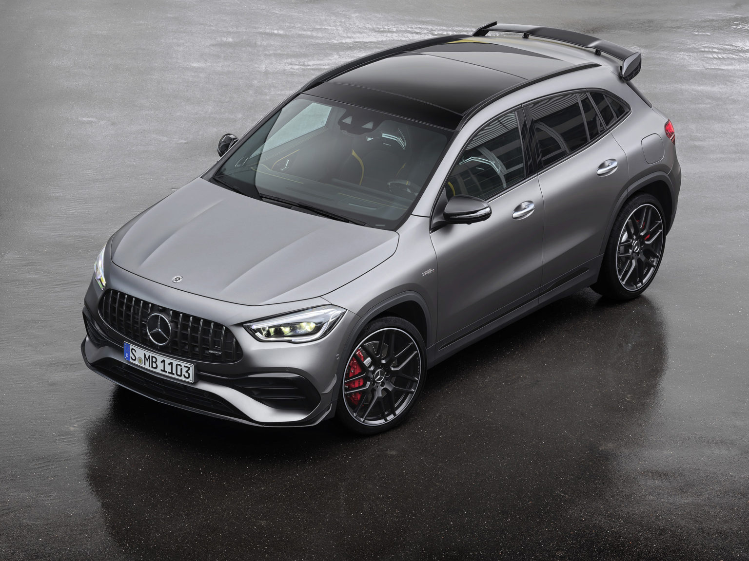 The sportier and flashier Mercedes-AMG GLA 45 is coming later this year.