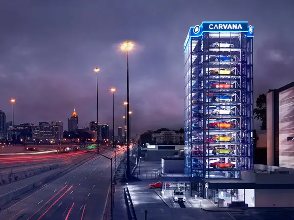 Carvana's flagship vending machine has opened in midtown Atlanta.