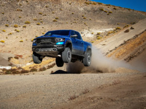 The 2021 Ram TRX is the chief competitor to the Ford F-150 Raptor.