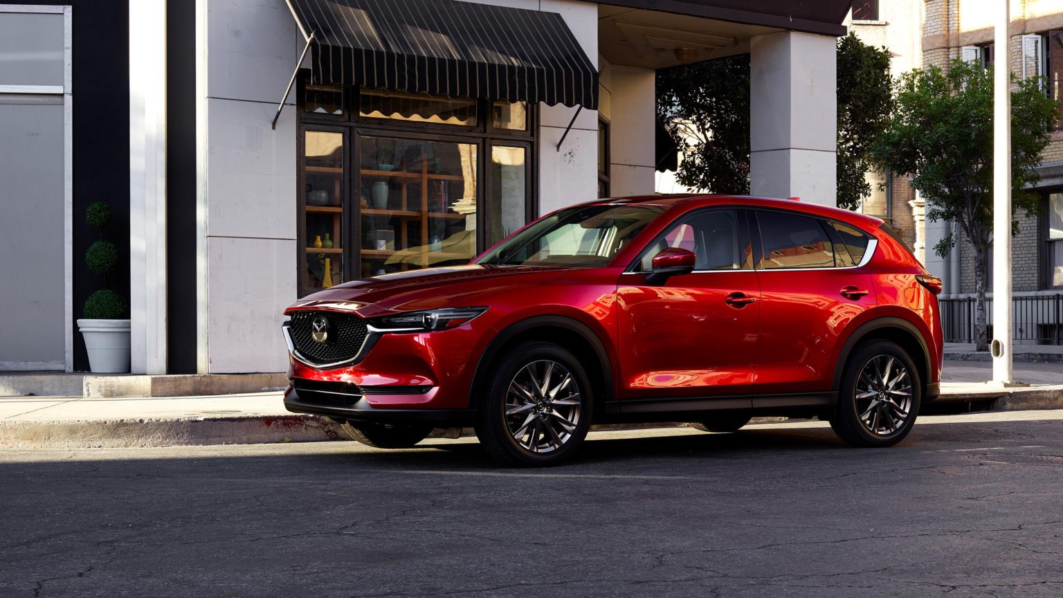 The CX-5's styling is sharp and clean.